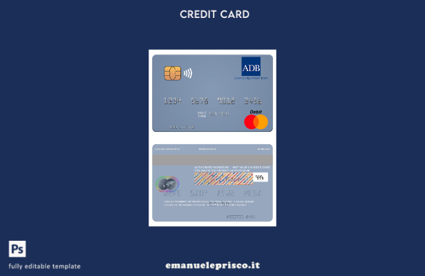 modello mastercard ADB Bank delle Isole Salomone in stile verificato